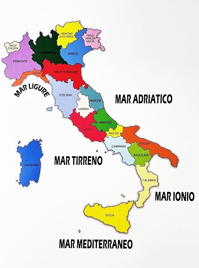 Mappa delle regioni italiane